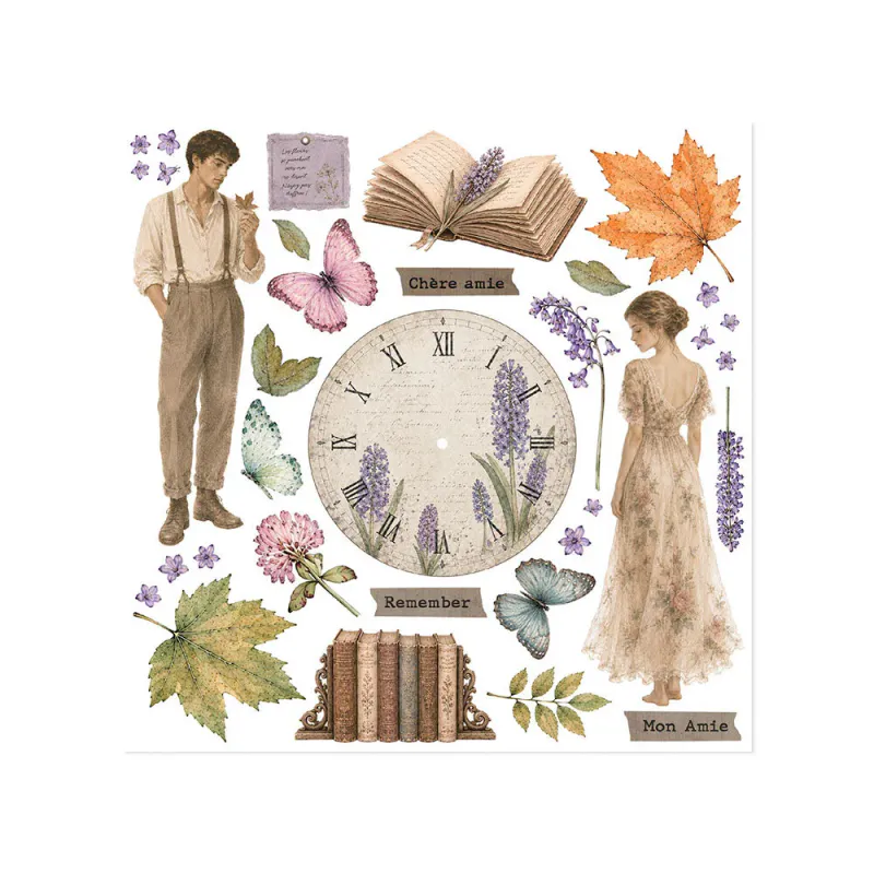 Stamperia – Flowers and Poems Rub-On – 6 ark